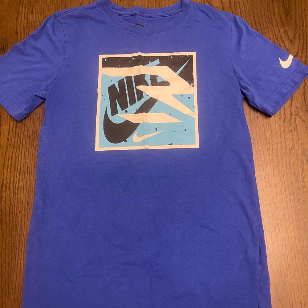 Nike Boys's Short Sleeve Tee in Blue with Graphic